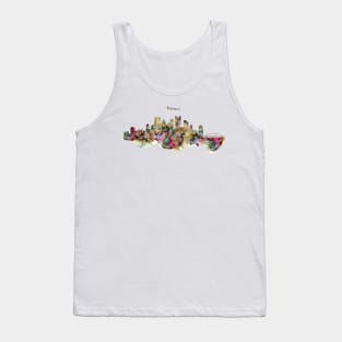 Watercolor Painting - Pittsburgh Skyline Tank Top